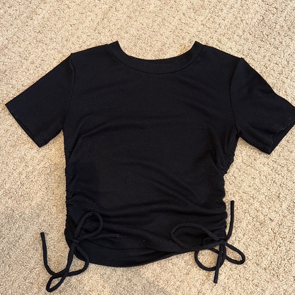 Black with adjustable ties top